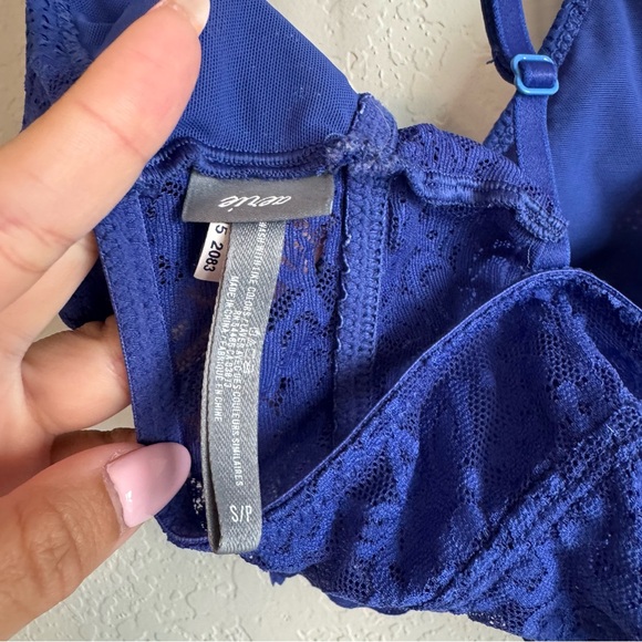 Aerie Blue Lace Bralette small - Picture 3 of 3